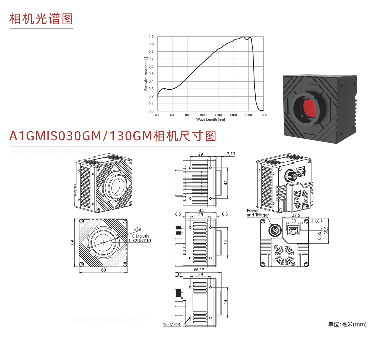 短波红外工业线阵相机